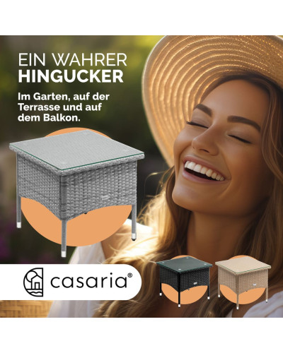 Beistelltisch Eckig Aluminium Schwarz 50 Zentimeter